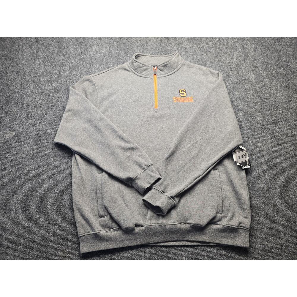 Syracuse Orange Colosseum Gray Pullover Quarter-Zip 1/4 Zip NWT 2XL XXL